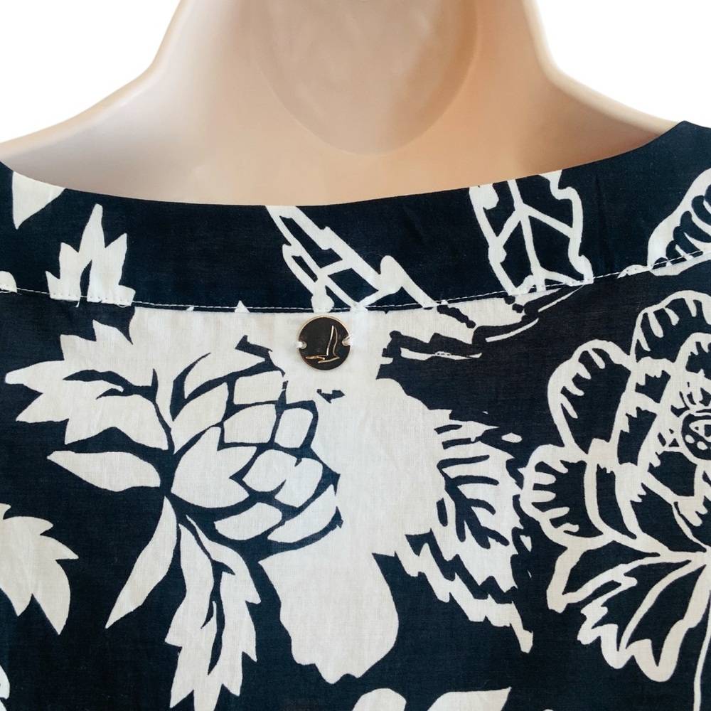 ArTeSÄNDs Amadeus Cantata Forte Black White Print Cotton Dress Size 12-14 NWT - Picture 9 of 15
